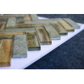 France Style Heat Insulation Chevron Glass Mix Stone Mosaic Tile